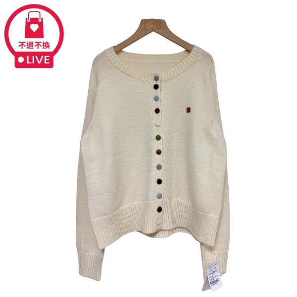 現貨9637｜圓領糖果扣羅紋針織外套-DF1515B3-福利品不退不換 