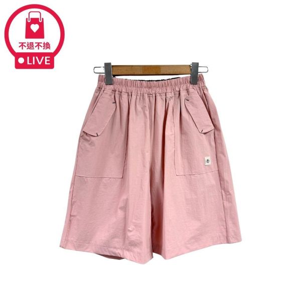 0170【自由廓形】高腰弧形袋蓋工裝貼袋五分短褲-KY60407A6-福利品不退不換 