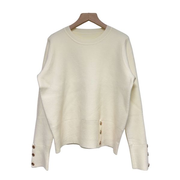 現貨8308｜金色釦造型莫代爾針織衫 037 