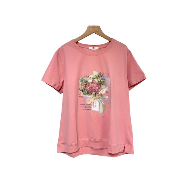 現貨7194｜立體貼布花束圖案T-YM25083B3 