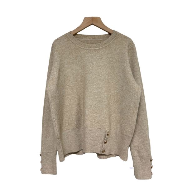 現貨8308｜金色釦造型莫代爾針織衫 037 