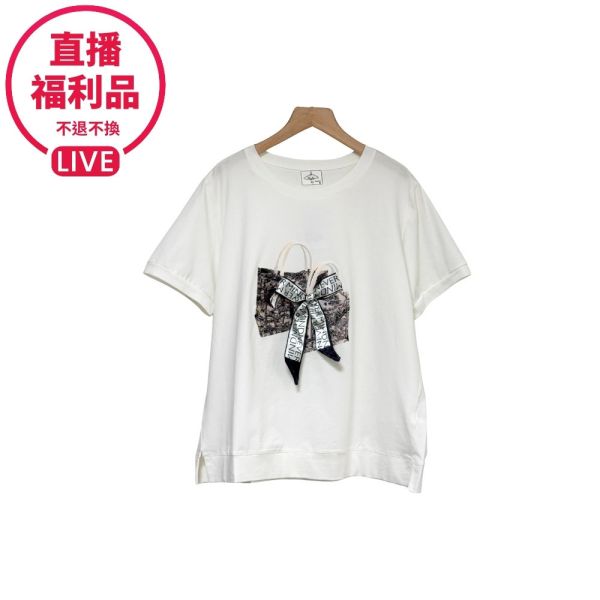 現貨7623｜緞帶包包印花造型T恤-DF5089A6-福利品不退不換 