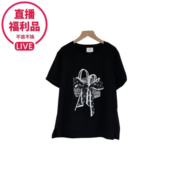 現貨7623｜緞帶包包印花造型T恤-DF5089A6-福利品不退不換 