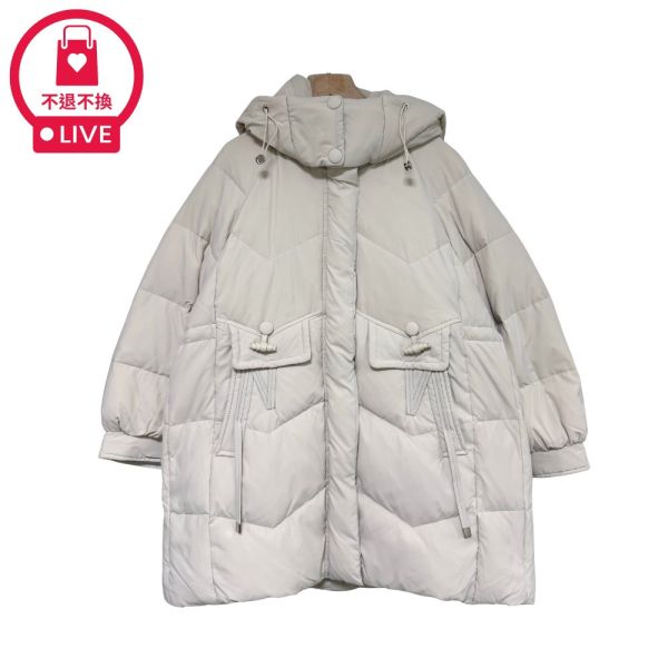現貨9610｜白鴨絨連帽麵包外套-DF616G8-福利品不退不換 
