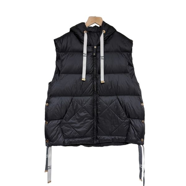 現貨8301｜名品風側開扣雙色織帶羽絨馬甲 185 