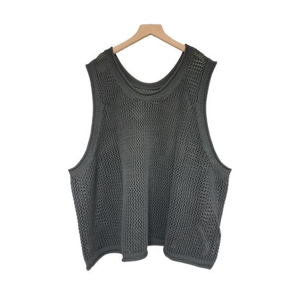 現貨8281｜棉線編織捲邊鏤空馬甲 065 