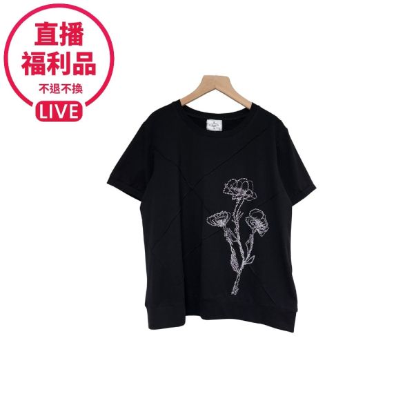 現貨7607｜菱格拼接珠珠繡線上衣-DF5087A6-福利品不退不換 