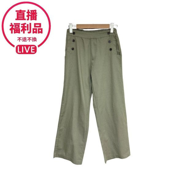 【買一送一】半鬆緊直筒褲 72322 福利品不退不換-DF9215A6 