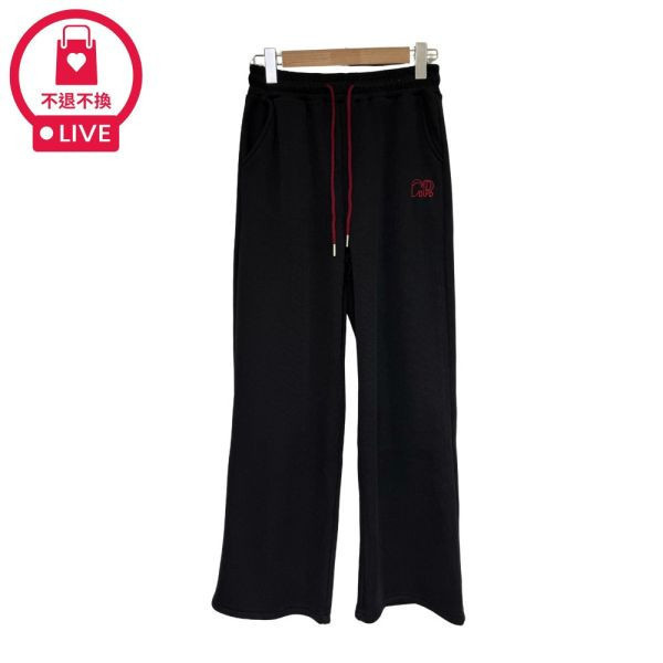 【兩件優惠】96666｜內抓絨垂墜刺繡綁繩糯米褲-SH8623B3-福利品不退不換 