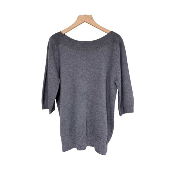 現貨8291｜自訂款船領五分袖縲縈針織衫 033 