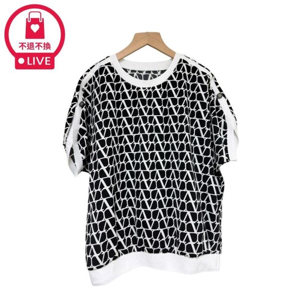 9785｜復古摩登・交織V紋微寬鬆上衣-SH11995A6-福利品不退不換 