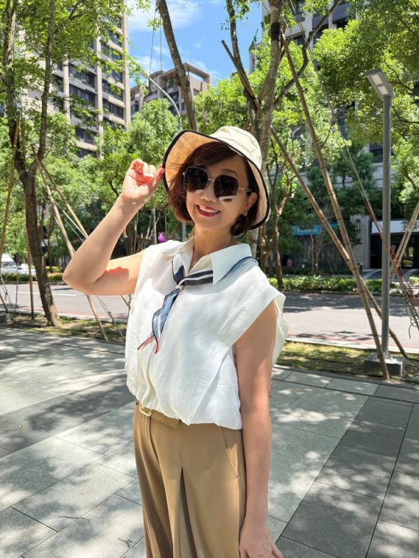 現貨7667｜棉麻包邊蝴蝶結可拆繫繩遮陽帽-BLS11909A9 