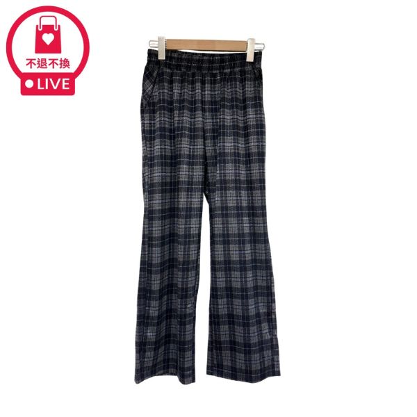 現貨7988｜經典英倫格子毛呢長褲-DF9262A6-福利品不退不換 