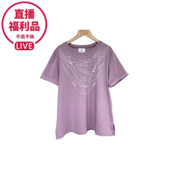 現貨7415｜交織珠珠造型T恤-DF5021A6-福利品不退不換 