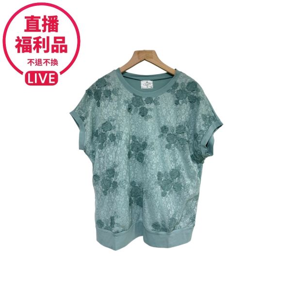 現貨7291｜圓領滿版蕾絲上衣-DF5966A6-福利品不退不換 