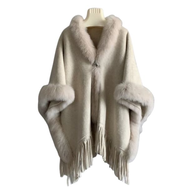 現貨8313｜羊毛雙面呢流蘇披肩 329 