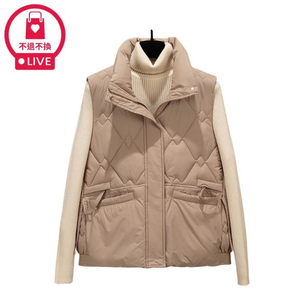 #直播出清｜羽絨棉短版馬甲-福利品不退不換 
