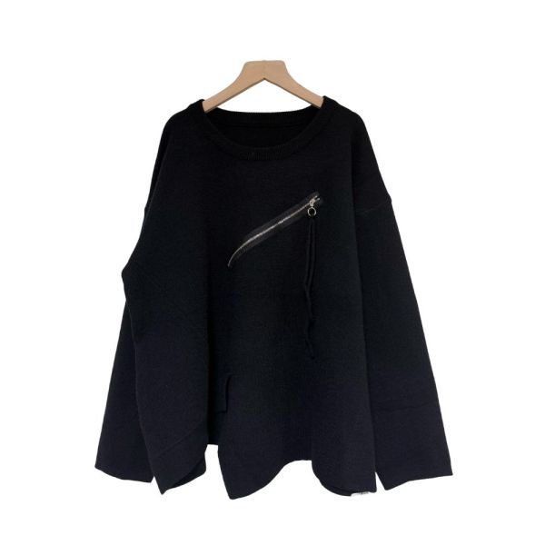 現貨9537｜設計感拉鍊造型針織衛衣-LAC500019D0 
