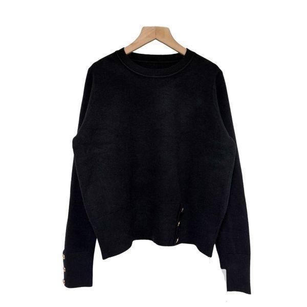 現貨83088｜金色釦造型莫代爾針織衫 037 