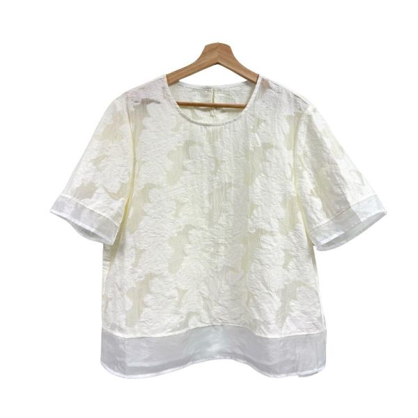 預購0181【霧落星河】精品風滿版立體燒花雕花造型短T-RPA2136J5 