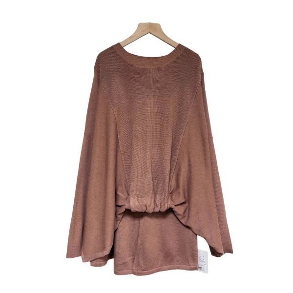 現貨8279｜前短後長泡泡下擺羊毛針織衫 080 