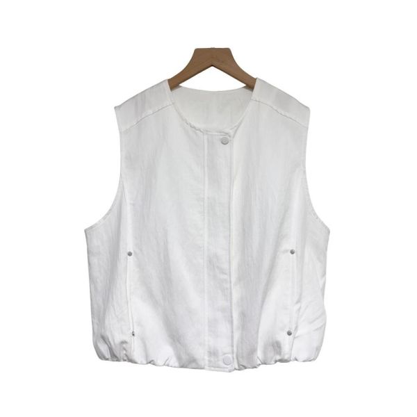 8391｜俐落有精神．微繭型泡泡下襬挺版背心-099 