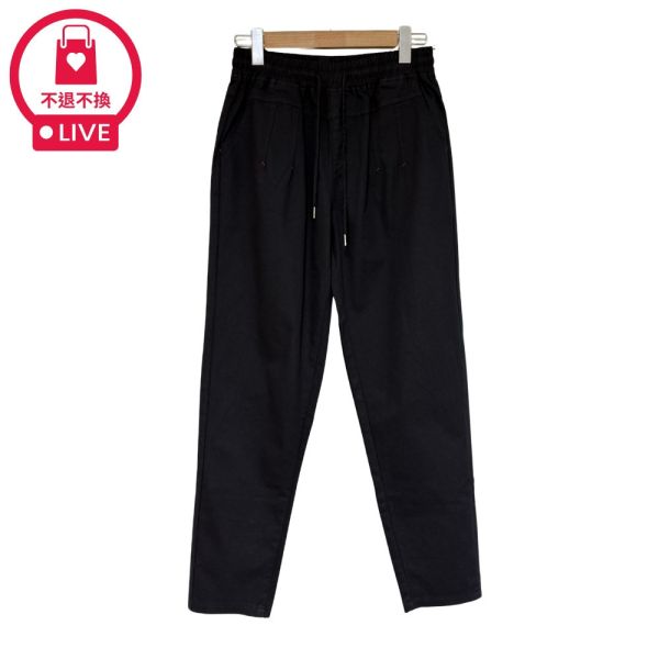 現貨7891｜鬆緊腰綁帶百搭休閒長褲-DF9258A6-福利品不退不換 