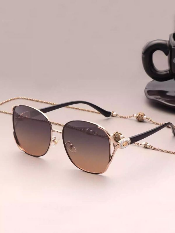 現貨9887｜高級感晶鑽大框墨鏡UV400-c0 