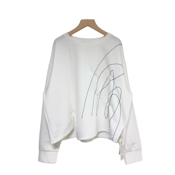 現貨9536｜繡線抓皺造型太空棉長袖T-LAC300016B9-福利品不退不換 