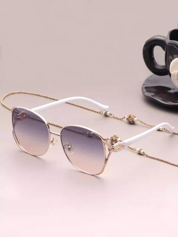 現貨9887｜高級感晶鑽大框墨鏡UV400-c0 