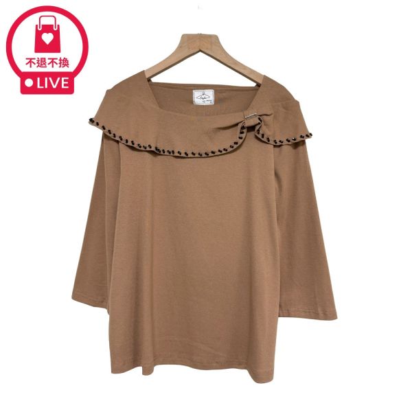 現貨7890｜蝴蝶結斜領造型上衣-DF5175A6-福利品不退不換 