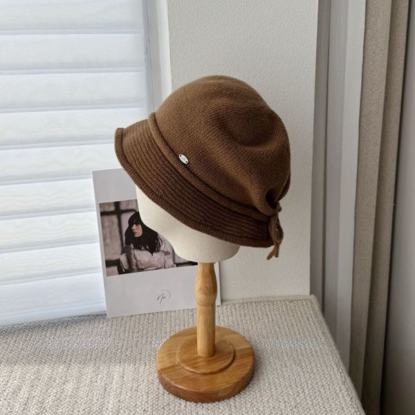 羊絨針織簡約純色漁夫帽 BLSC3 