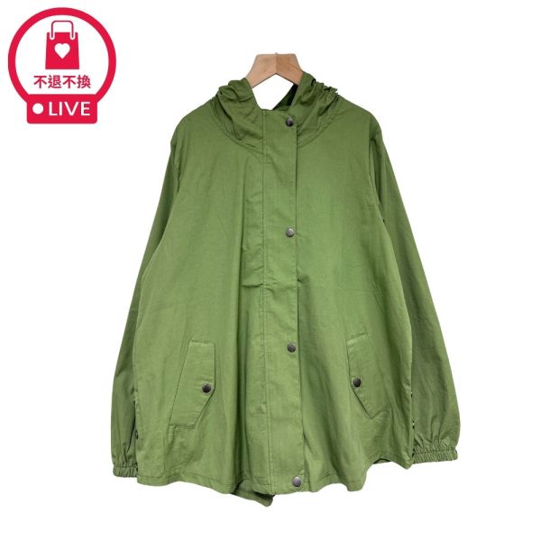 現貨7519｜連帽拉鍊防風扣外套-DF8253A6-福利品不退不換 