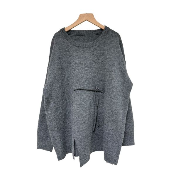 現貨9645｜不規則下擺流蘇寬版毛衣-LAC500029D3 