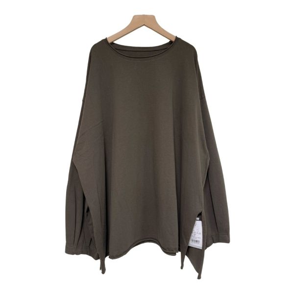 現貨8283｜超寬版棉質捲邊落肩長袖T 069 