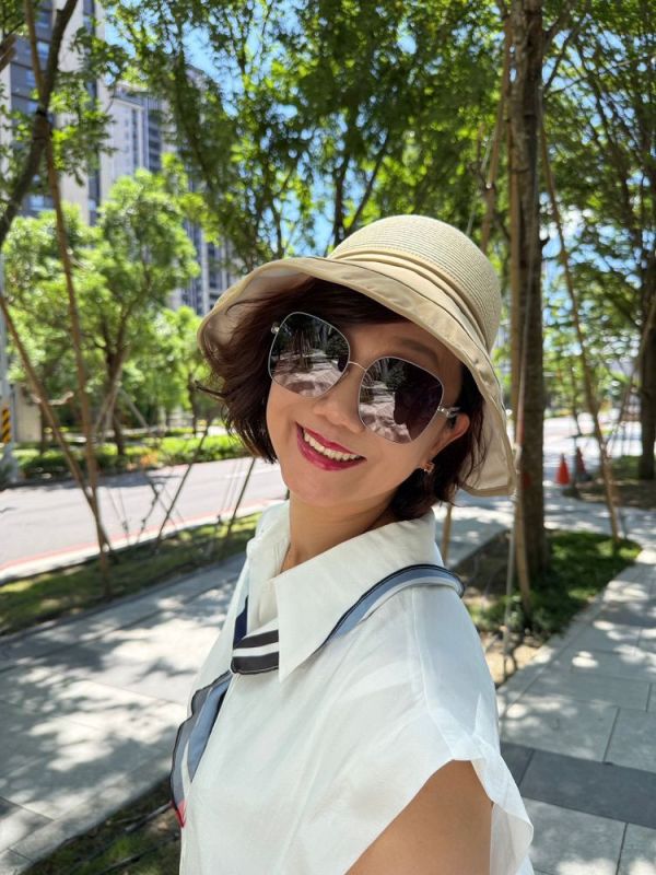 現貨7668｜後開衩蝴蝶結拼接圓頂淑女遮陽帽-BLS1609A6 
