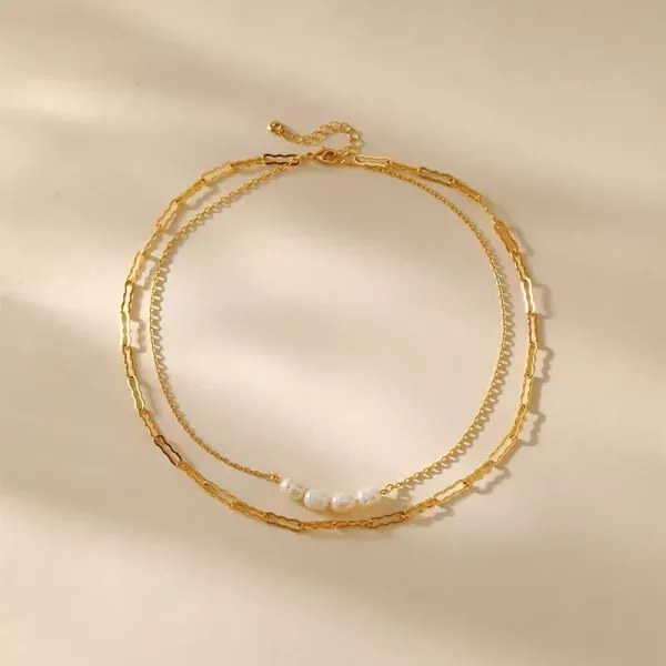 淡水珍珠雙層頸鏈 