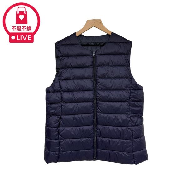 現貨7943｜薄款拉鍊羽絨棉馬甲-DF881A6-福利品不退不換 