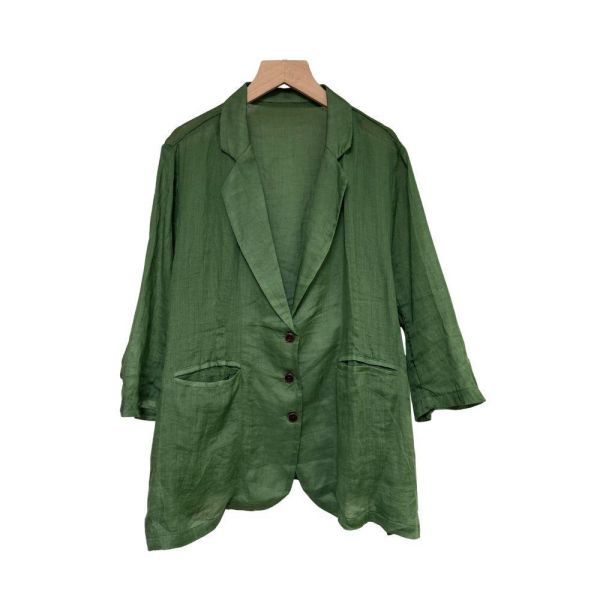 9947｜會呼吸的天然布料・極輕量苧麻西裝衫-MIA33115E8 