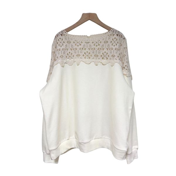 現貨9574｜甜美蕾絲拼接長袖T-LAC300313C7 