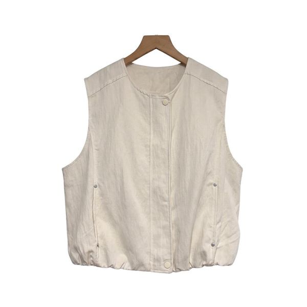 8391｜俐落有精神．微繭型泡泡下襬挺版背心-099 