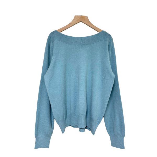 現貨8306｜自訂款船領縮口莫代爾針織衫 032 