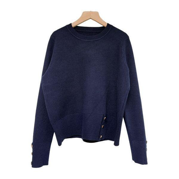 現貨83088｜金色釦造型莫代爾針織衫 037 