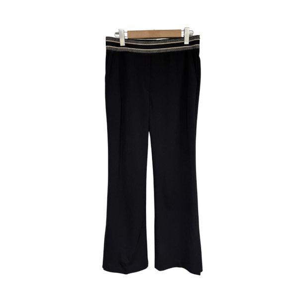 9816｜精品級細節・條紋織帶造型黑直筒褲-RP1034G8 