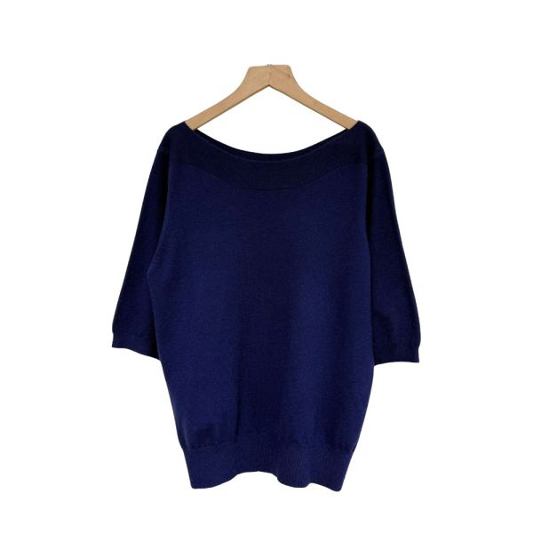 現貨8291｜自訂款船領五分袖縲縈針織衫 033 