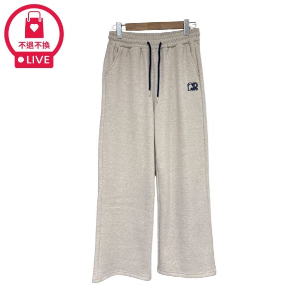 現貨9666｜內抓絨垂墜刺繡綁繩糯米褲-SH8623B3-福利品不退不換 