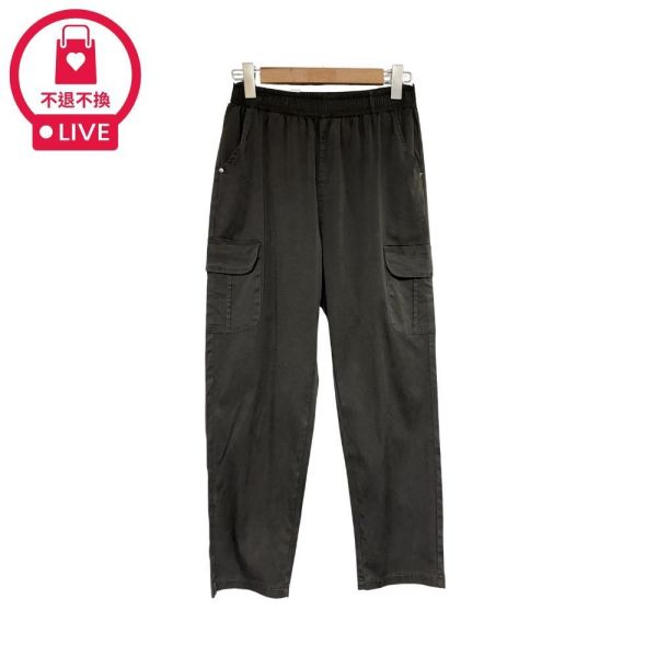 9871｜週末輕旅行・輕盈側口袋直筒長褲-US88238A55-福利品不退不換 