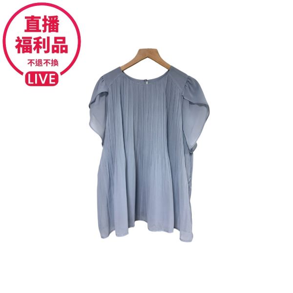 現貨7495｜雙層袖壓褶雪紡上衣-RR5336B1-福利品不退不換 