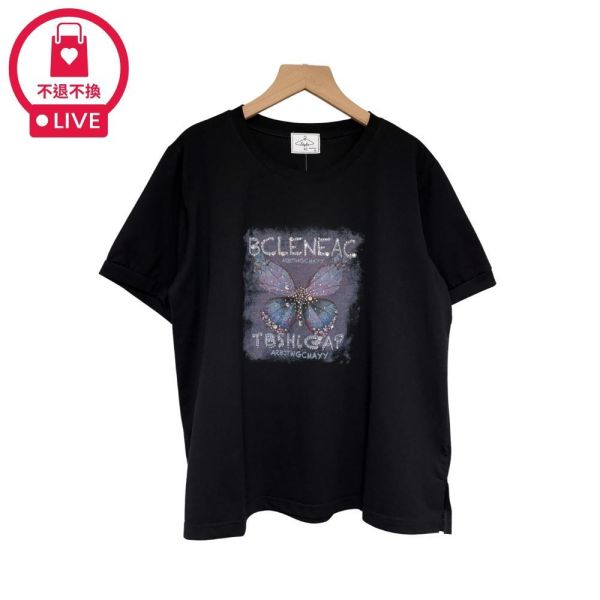 9968｜大人系精緻・微閃水鑽蝴蝶字母T-DF5409A6-福利品不退不換 