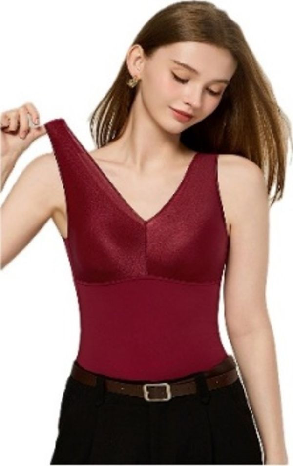 現貨2977｜緞面美胸恆溫保暖背心 